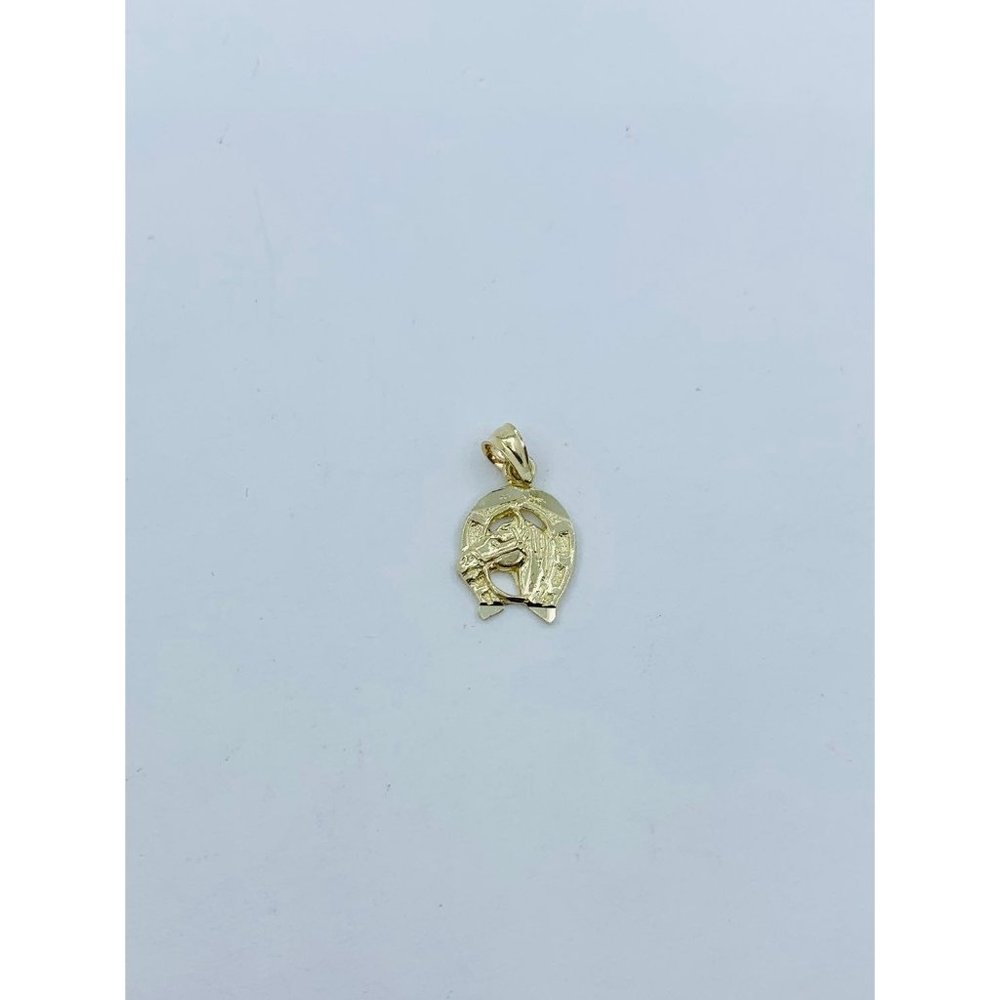 10k Solid Gold Pendant Tiny Horseshoe - image 1